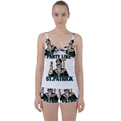  St  Patricks Day  Tie Front Two Piece Tankini by Valentinaart