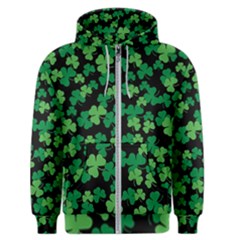 St  Patricks Day Clover Pattern Men s Zipper Hoodie by Valentinaart