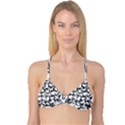 Black and White Catmouflage Camouflage Reversible Tri Bikini Top View1