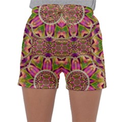 Jungle Flowers In Paradise  Lovely Chic Colors Sleepwear Shorts by pepitasart