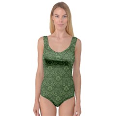 Damask Green Princess Tank Leotard  by snowwhitegirl