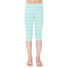 Damask Aqua Green Kids  Capri Leggings  by snowwhitegirl