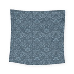 Damask Blue Square Tapestry (small) by snowwhitegirl