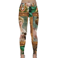 Victorian Collage Of Woman Classic Yoga Leggings by snowwhitegirl