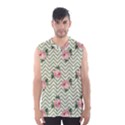 Green Chevron Rose Men s Basketball Tank Top View1