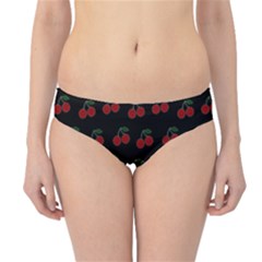 Cherries Black Hipster Bikini Bottoms by snowwhitegirl