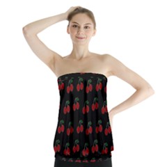 Cherries Black Strapless Top by snowwhitegirl