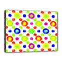 Multicolored Circles Motif Pattern Canvas 16  x 12  View1