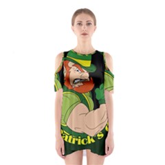 St  Patricks Day Shoulder Cutout One Piece by Valentinaart