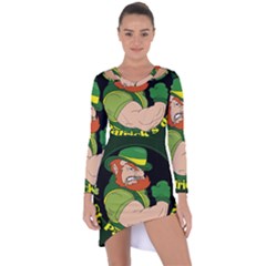 St  Patricks Day Asymmetric Cut-out Shift Dress by Valentinaart