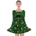 St Patricks day pattern Long Sleeve Skater Dress View1