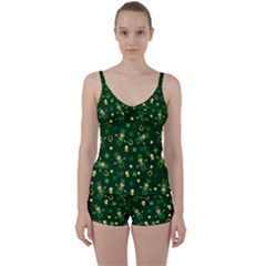 St Patricks Day Pattern Tie Front Two Piece Tankini by Valentinaart