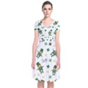 St Patricks day pattern Short Sleeve Front Wrap Dress View1