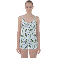 St Patricks Day Pattern Tie Front Two Piece Tankini by Valentinaart