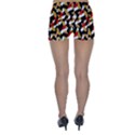 Colorful Abstract Pattern Skinny Shorts View2