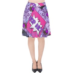 Purlpe Retro Pop Velvet High Waist Skirt by snowwhitegirl