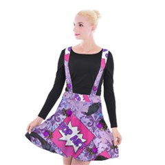 Purlpe Retro Pop Suspender Skater Skirt by snowwhitegirl