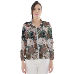 Rose Bushes Brown Wind Breaker (women) by snowwhitegirl