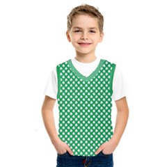  White Shamrocks On Green St  Patrick s Day Ireland Kids  Sportswear by PodArtist