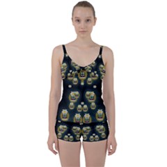 Bats In Caves In Spring Time Tie Front Two Piece Tankini by pepitasart