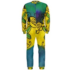 Cross Flowers Onepiece Jumpsuit (men)  by snowwhitegirl