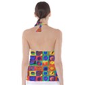 Water Color Eggs Tile Babydoll Tankini Top View2