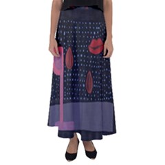 Lips Flared Maxi Skirt by snowwhitegirl