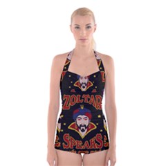 Zoltar Speaks Boyleg Halter Swimsuit  by Valentinaart