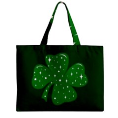 Sparkly Clover Zipper Mini Tote Bag by Valentinaart