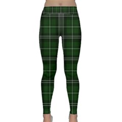 Green Plaid Pattern Classic Yoga Leggings by Valentinaart