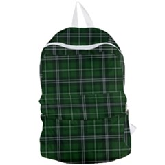 Green Plaid Pattern Foldable Lightweight Backpack by Valentinaart