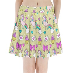 Cute Unicorn Pattern Pleated Mini Skirt by Valentinaart