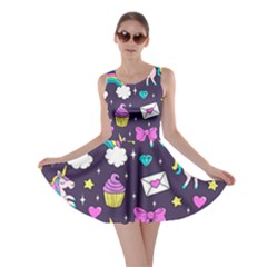 Cute Unicorn Pattern Skater Dress by Valentinaart