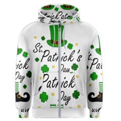 St Patricks Leprechaun Men s Zipper Hoodie by Valentinaart