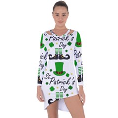 St Patricks Leprechaun Asymmetric Cut-out Shift Dress by Valentinaart