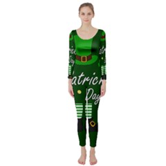 St Patricks Leprechaun Long Sleeve Catsuit by Valentinaart