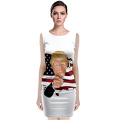 Trump Usa Flag Classic Sleeveless Midi Dress by ImagineWorld