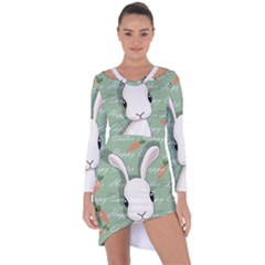 Easter Bunny  Asymmetric Cut-out Shift Dress by Valentinaart