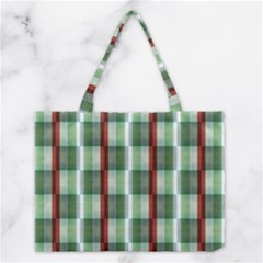 Fabric Textile Texture Green White Medium Tote Bag by Nexatart