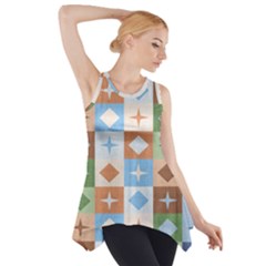 Fabric Textile Textures Cubes Side Drop Tank Tunic by Nexatart