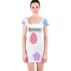 Easter Patches  Short Sleeve Bodycon Dress by Valentinaart