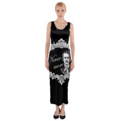 Edgar Allan Poe  - Never More Fitted Maxi Dress by Valentinaart