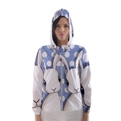 Easter Bunny  Hooded Wind Breaker (women) by Valentinaart