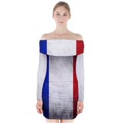 Football World Cup Long Sleeve Off Shoulder Dress by Valentinaart