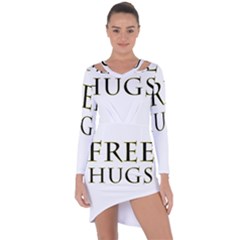 Freehugs Asymmetric Cut-out Shift Dress by cypryanus