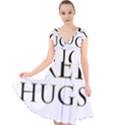 Freehugs Cap Sleeve Front Wrap Midi Dress View1