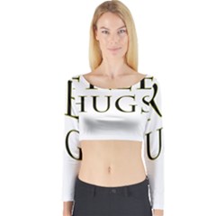 Freehugs Long Sleeve Crop Top by cypryanus