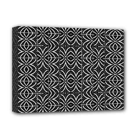 Black And White Tribal Print Deluxe Canvas 16  X 12   by dflcprints