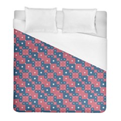 Squares And Circles Motif Geometric Pattern Duvet Cover (full/ Double Size) by dflcprints