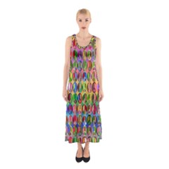 Peace Sign Sleeveless Maxi Dress by ArtworkByPatrick